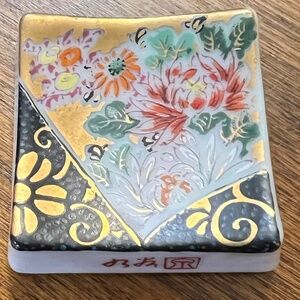 Vintage Kutani Chopstick Rest   Set of 5